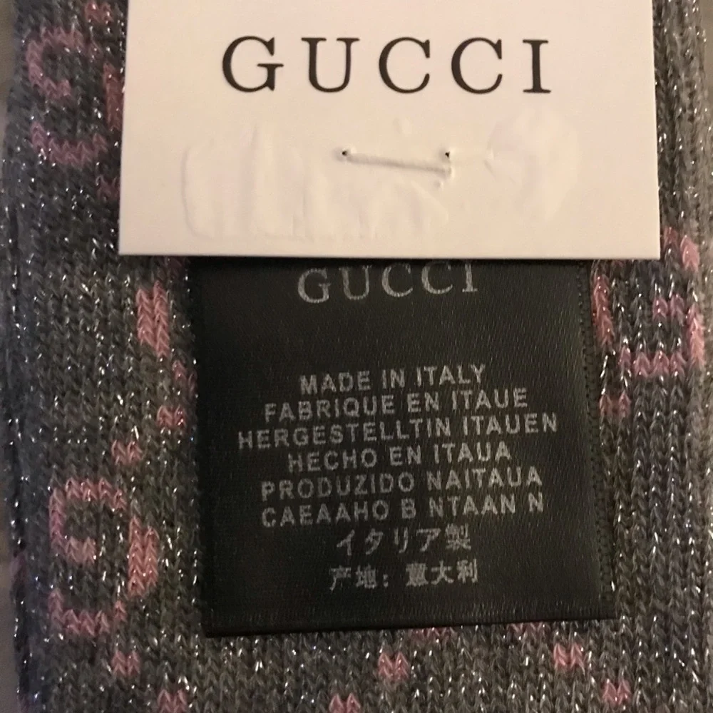 Grey & Pink Metallic Socks Med 5-9 NWT - Picture 10 of 10